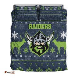 Canberra Raiders Bedding Set - Christmas Ugly Style -