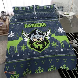 Canberra Raiders Bedding Set - Christmas Ugly Style -
