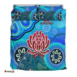 New South Wales Waratahs Aboriginal Bedding Set Indigenous Wave Vibes
