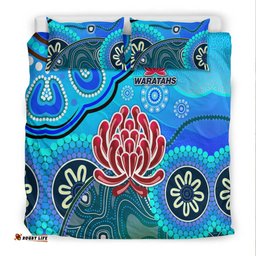 New South Wales Waratahs Aboriginal Bedding Set Indigenous Wave Vibes