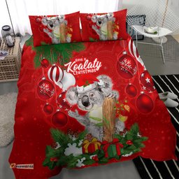 Koala Lover Bedding Set Australia Merry Christmas Aboriginal