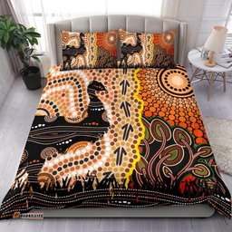 Bedding Set - Australian Aboriginal Sun and Emu