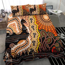 Bedding Set - Australian Aboriginal Sun and Emu
