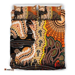 Bedding Set - Australian Aboriginal Sun and Emu