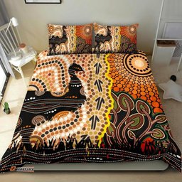Bedding Set - Australian Aboriginal Sun and Emu