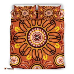 Aboriginal Bedding Set - Circle Flowers Patterns VER01