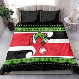 New Zealand Funny Christmas Bedding Set Maori Tiki