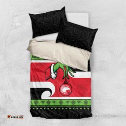 New Zealand Funny Christmas Bedding Set Maori Tiki