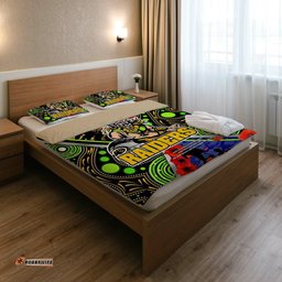 Raiders Rugby Anzac Aboriginal Bedding Set - Canberra Raiders with Anzac Day Poppy Flower Bedding Set