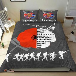 VibeHoodie Bedding Set - Custom New Zealand Anzac Red Poopy Bedding Set