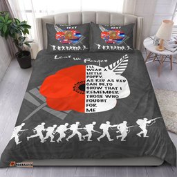 VibeHoodie Bedding Set - Custom New Zealand Anzac Red Poopy Bedding Set