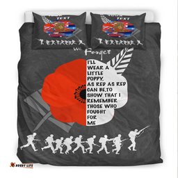 VibeHoodie Bedding Set - Custom New Zealand Anzac Red Poopy Bedding Set