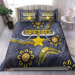 Cowboys Rugby Bedding Set - Aboriginal Boomerang Cowboys Bedding Set RLT13
