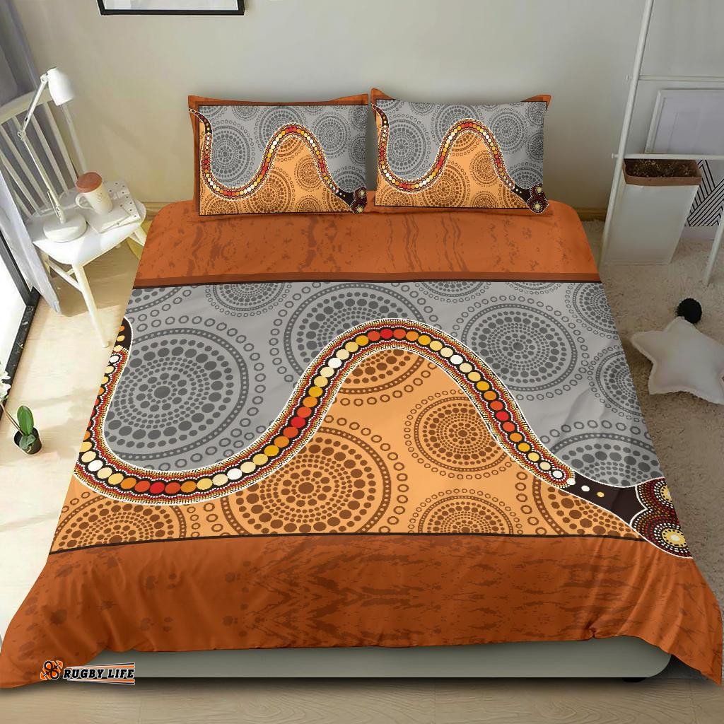 Aboriginal Bedding Set , Indigenous Snake