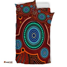 Australia Indigenous Bedding Set - Aboriginal Inspired style of Indigenous dot art painting
