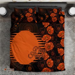 Scorchers Cricket Never Forget Custom Bedding Set ANZAC Day with Poppy Aboriginal