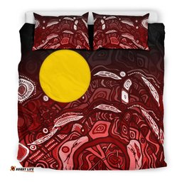 Aboriginal Bedding Set - Red Landscape