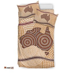 Aboriginal Bedding Sets, Australia Map Dot Painting
