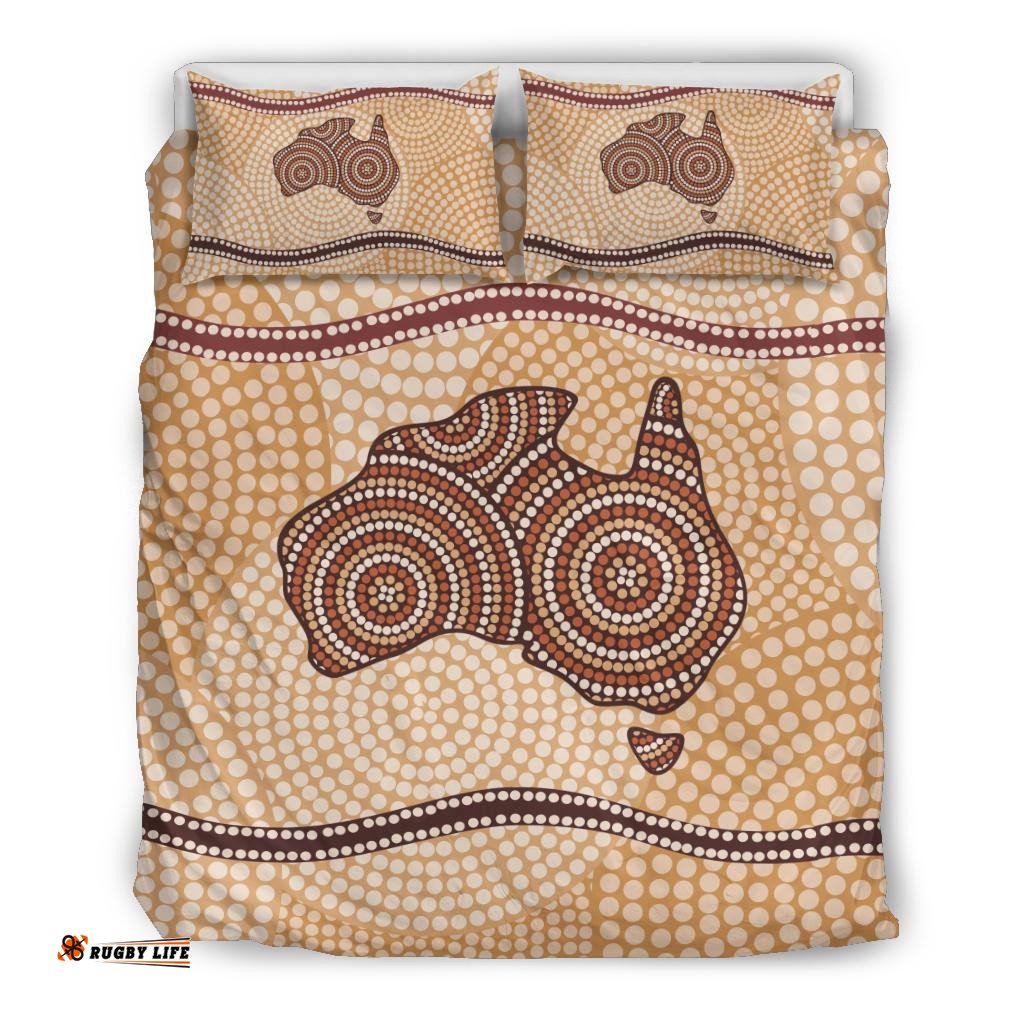 Aboriginal Bedding Sets, Australia Map Dot Painting
