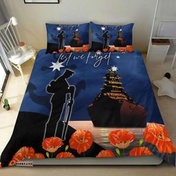 VibeHoodie Bedding Set - Anzac Day Navy Blue Bedding Set