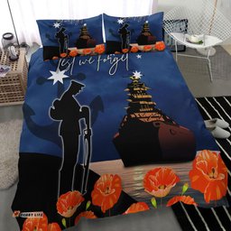VibeHoodie Bedding Set - Anzac Day Navy Blue Bedding Set