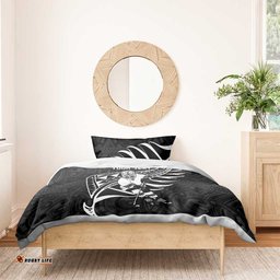 Custom Aotearoa Ice Hockey Bedding Set NZ Tiki Mascot Maori Pattern