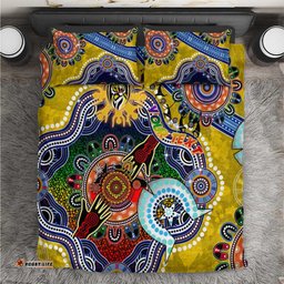 Custom NAIDOC Week 2024 Richmond Tiger Bedding Set Australia Aboriginal Dot Painting DT02