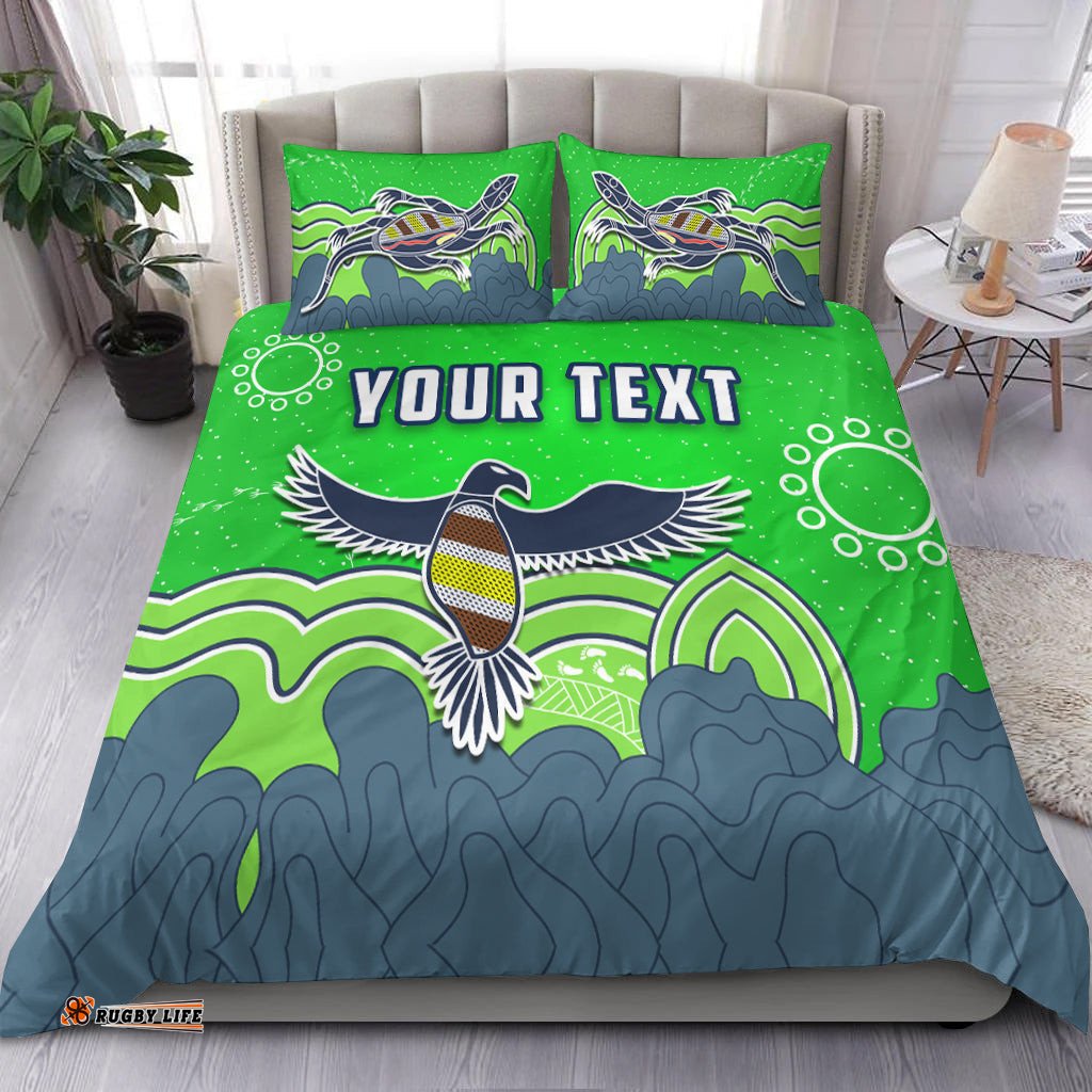Custom Personalised Raiders Indigenous Bedding Set Canberra The Milk