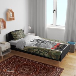New Zealand and Australia ANZAC Day Bedding Set Koala and Kiwi Bird Soldier Gallipoli Camouflage Style