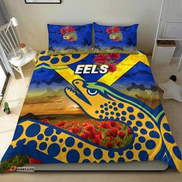 Parramatta Eels ANZAC 2022 Bedding Set Poppy Flowers Vibes Blue