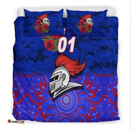 Custom Personalised Newcastle Knights ANZAC 2022 Bedding Set Indigenous Vibes