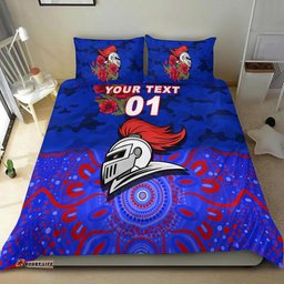 Custom Personalised Newcastle Knights ANZAC 2022 Bedding Set Indigenous Vibes