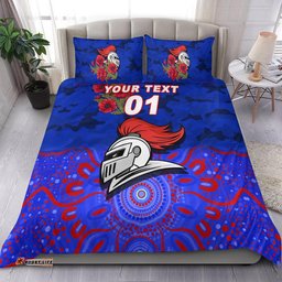 Custom Personalised Newcastle Knights ANZAC 2022 Bedding Set Indigenous Vibes