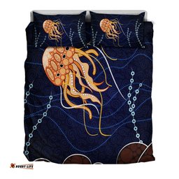 Aboriginal Bedding Set - Aboriginal Depicting Jellyfish
