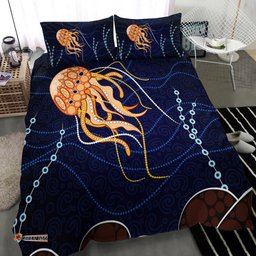 Aboriginal Bedding Set - Aboriginal Depicting Jellyfish