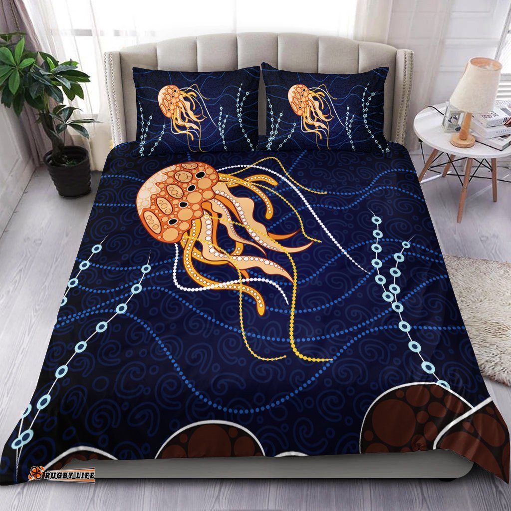 Aboriginal Bedding Set - Aboriginal Depicting Jellyfish