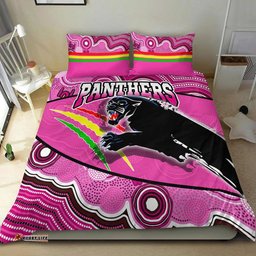 Panthers Rugby Bedding Set Aboriginal Basic Style-Pink
