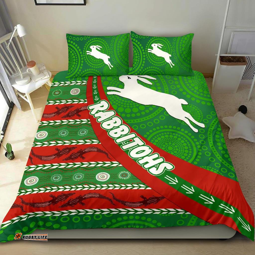 South Sydney Rabbitohs Aboriginal Bedding Set Victorian Vibes