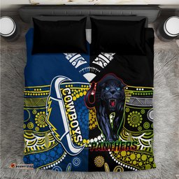 Panthers And Cowboys Rugby Bedding Set Aboriginal Version