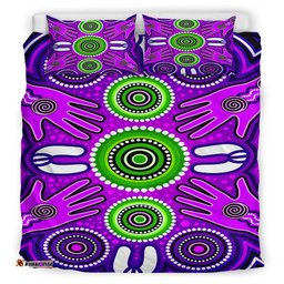 Australia Indigenous Bedding Set - Aboriginal Inspired Meeting and unity concept
