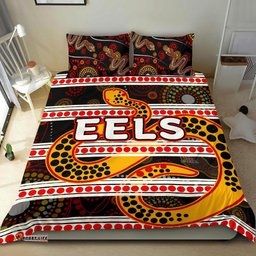 Parramatta Eels Bedding Set Tribal Style Black