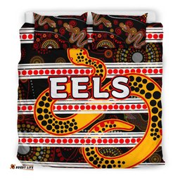 Parramatta Eels Bedding Set Tribal Style Black