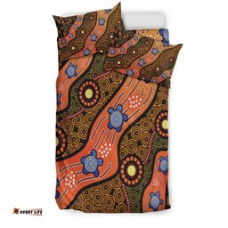 Bedding Set - Aboriginal Dot Unique Style Turtle