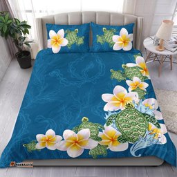 Plumeria Sea Turtle Bedding Set