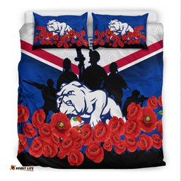 Bulldogs Anzac Day Indigenous Art Bedding Set -