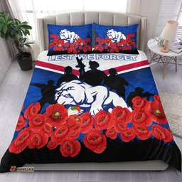 Bulldogs Anzac Day Indigenous Art Bedding Set -