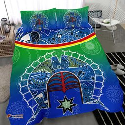 Bedding Set - Torres Strait Symbol With Aboriginal Patterns