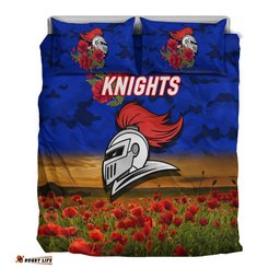 Newcastle Knights ANZAC 2022 Bedding Set Poppy Flowers Vibes