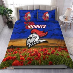 Newcastle Knights ANZAC 2022 Bedding Set Poppy Flowers Vibes