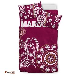 Queensland Bedding Set Maroons Simple Indigenous